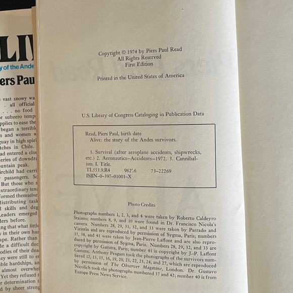 Alive: The Story of the Andes Survivors | 1974 | 1st Edition Survival Story - Picture 4 of 14